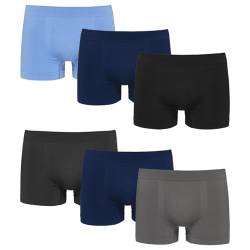 Channo Herren-Unterhose aus Lycra, Nahtlos, Einheitliche Farben - Packung mit 6, Glatt, XXL von Channo