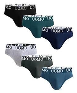 Channo Herrenslips aus Baumwolle - Uomo, 6er Pack, Mehrfarbig 3XL von Channo