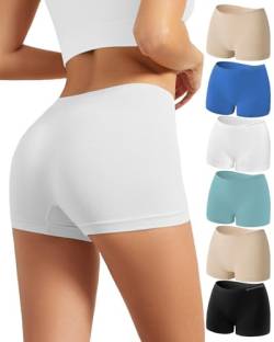 Channo Lycra Nahtlose, weiche und Bequeme Culotte-Shorts-Höschen - 6 Stück, Sortiert, S/M von Channo