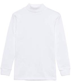 Thermisches T-Shirt für Kinder, mittelhoher Halsausschnitt, Schwan, Lange Ärmel, einfarbig - 1 Stück, Weiß, 8 Jahre von Channo