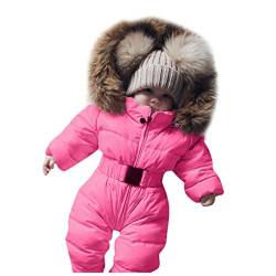 Baby Winteroverall mit Kapuze Warm und Winddicht Baby Schneeanzug 3-6 Monate Strampler Winter Overalls Outwear-Kleidung für Jungen Mädchen Daunenmantel Babyparka Daunenjacke Übergangsjacke Babyoverall von Chanpning