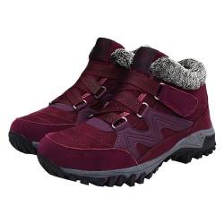 Chanpning Bequeme Winterschuhe Damen New Orthoschuhe 2024 Lederschuhe Schmerzlinderung Traillaufschuhe Wasserabweisend Winterstiefel Leicht Barfußschuhe Warme Schneestiefel Unisex Schuhe von Chanpning