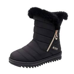 Chanpning Damen Winterstiefel Sale Women Winter Shoes Winterboots Damen Gefüttert Schuhe Winter Damen Damen Schuhe Stiefelette Schuhe Stiefel Schlupfstiefel Winterschuhe mit Schnallen von Chanpning