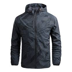 Chanpning Regenjacke Herren Leicht Regenparka Herren Wasserdicht Regenmantel Wasserdicht Atmungsaktiv Leicht Lang Outdoorjacke Kapuzenjacke Regen Parka Jacke Funktionsjacke Outdoor Wetterjacke von Chanpning