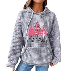 Chanpning Weihnachtspullover Damen, Basic Langarmkleid Rundhals Sweater Teenager Mädchen Outwear Weihnachts Partykleid Mode Muster Tunika Casual Hoodiekleider 2023 Minikleid von Chanpning