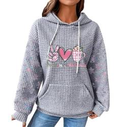 Chanpning Weihnachtspullover Damen Oversize Rundhals Freizeithemd Regular Fit Sweatshirt Bedrucktes Sweatshirt Für Damen Weihnachten Kostüm Langärmlige Sweater Leichte Pulli 2023 Tops Casual Bluse von Chanpning