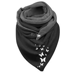 Schals für Damen Winter mit Knöpfen Frauen Schal Elegant Dreieckstuch Klassischer Persönlichkeit Scarf Geometrische Herbstschal Kaschmir-Schal Poncho Super Weicher Schlauchschal Schal als Geschenk von Chanpning