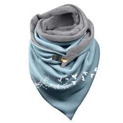 Schals für Damen Winter mit Knöpfen Frauen Schal Elegant Dreieckstuch Klassischer Persönlichkeit Scarf Geometrische Herbstschal Kaschmir-Schal Poncho Super Weicher Schlauchschal Schal als Geschenk von Chanpning