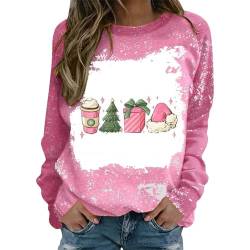 Weihnachtspullover Damen Lustig, Leichte Tunika 2023 Weihnachtspullover Herbst Winter Jumper Mode Muster Blusentops Oversize Sweater Hässliche Sweatshirt Langärmlige Pullover Weihnachten Langarmshirt von Chanpning