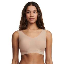 Chantelle Damen Weiches, dehnbares, gepolstertes Top mit V-Ausschnitt BH, Undurchsichtige, Nude-Rouge, M/L von Chantelle