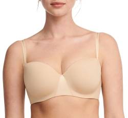 Chantelle ESSENTIALL, Bandeau T-Shirt-BH, Unnsichtbare Unterwäsche für Damen, Beige Dore, 75B von Chantelle