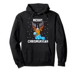 Frohe Chrismukkah Jüdische Weihnachten Chanukka Rentier Pullover Hoodie von Chanukka-Zeit-Geschenk-Shop