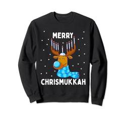 Frohe Chrismukkah Jüdische Weihnachten Chanukka Rentier Sweatshirt von Chanukka-Zeit-Geschenk-Shop