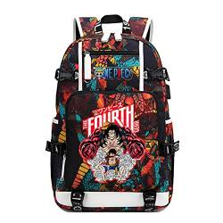 Anime One Piece Laptop-Rucksack Roronoa Zoro Print Männer Reise-Rucksack Student Jungen Schultasche Büchertasche von Chaorwe