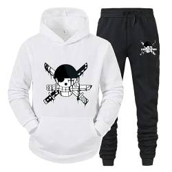 Chaorwe Frauen Männer Trainingsanzug Anime One Piece Gedruckt Hoodies Sport Tops und Jogginghose Mode Sweatshirt Jogging Set 1,XL von Chaorwe