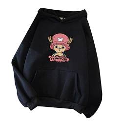 Japanischen Anime One Piece Hoodies Damen Tony Tony Chopper Grafik Cartoon Sweatshirt Harajuku Pullover Tops von Chaorwe