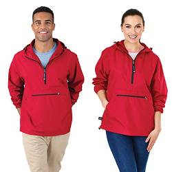 Charles River Apparel Damen Jersey Resistente Viento Y Al Agua (Tamaños 4. Pack-n-go Wind-und Wasserabweisender Pullover (Reg/EXT Größe) Windbreaker Jacke, rot von Charles River Apparel