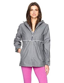 Charles River Apparel Damen Regenjacke, Grey/Reflective, L EU von Charles River Apparel