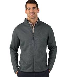 Charles River Apparel Heritage Rippstrickjacke für Herren - grau - Mittel von Charles River Apparel