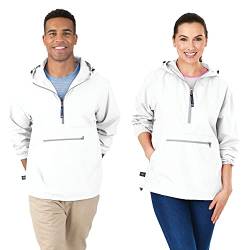 Charles River Apparel Unisex-Erwachsene Pack-N-Go Wind & Water-Resistant Pullover (Reg/EXT Sizes) Regenjacke, weiß, Klein von Charles River Apparel