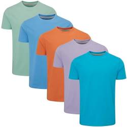 Charles Wilson 5er Packung Einfarbige T-Shirts mit Rundhalsausschnitt (M, Summer Essentials Type 54) von Charles Wilson