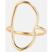 Charlotte Wooning Fingerring Damen Gold - Como Ring vergoldet oval geschwingene Form - Größe 52, Silber 925, 18 Karat vergoldet von Charlotte Wooning