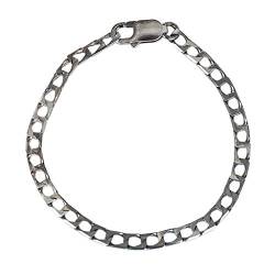 Charlotte Wooning Herren Armband Bracelet Single Chain Silber 925 oxidiert Größe M/20 cm - M-BSCox-M von Charlotte Wooning