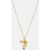 Charlotte Wooning Kette mit Anhänger Damen Gold - Flamingo Halskette vergoldet mit Flamingo Anhänger 45 cm, Silber 925, 18 Karat vergoldet von Charlotte Wooning