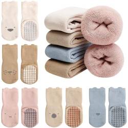 Charmi Baby Frottee Socken Abs Rutschfeste Stoppersocken 5er-Pack Heißes Tier 3-12 Monate (Herstellergröße S) von Charmi