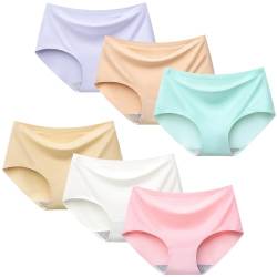 Charmi Teenager Mädchen Nahtlose Unterhosen Unsichtbare Unterwäsche 6er-Pack Macaron-Farbe 158-164 (Herstellergröße L) von Charmi