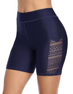 Charmo Damen Badeshorts Bauchkontrolle High Waist Badehose Kurz Leggings Große Größen UV Schutz Schwimmshort Radlerhose Damen von Charmo