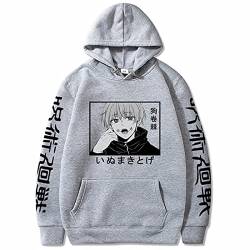 Anime Jujutsu Kaisen Inumaki Toge Cartoon Hoodie, Unisex-Sweatshirt Für Cosplay Oder Festival-Geschenk,Grau,L von Charous