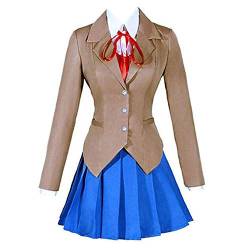 Charous Anime Doki Doki Literatur Club Cosplay Kostüm, Colleges Uniform verwendet für Frauen Halloween Weihnachten Karneval Thema Party Cosplay Full Set von Charous