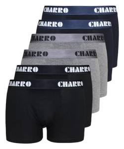 CHARRO Herren Boxershorts Mehrfarbig 6er Pack, 3B-Kronos XL von Charro