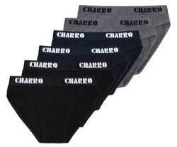 CHARRO Herren Slips Mehrfarbig 6er Pack, 3S-Kronos L von Charro