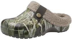 ChayChax Damen Clogs Gefüttert Herren Winter Hausschuhe Wasserdicht Warme Pantoffeln Plüsch Pantoletten rutschfeste Outdoor Winterschuhe, Khaki, 43/44 EU = Hersteller 44/45 von ChayChax