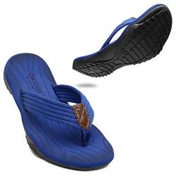 ChayChax Herren Flip Flops Weiche Zehentrenner Outdoor Sports Beach Sandalen rutschfest Pool Badelatschen Pantoffeln,Dunkel Blau,40 EU von ChayChax