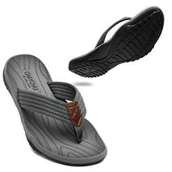 ChayChax Herren Flip Flops Weiche Zehentrenner Outdoor Sports Beach Sandalen rutschfest Pool Badelatschen Pantoffeln,Grau,40 EU von ChayChax