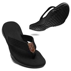 ChayChax Herren Flip Flops Weiche Zehentrenner Outdoor Sports Beach Sandalen rutschfest Pool Badelatschen Pantoffeln,Schwarz,42 EU von ChayChax