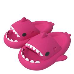 ChayChax Shark Sildes Slippers Damen Herren Kinder Hai Badelatschen Sommer Hausschuhe Badeschlappen rutschfeste Dusch Badeschuhe Strand Sandalen,Hai Rose,44/45 EU von ChayChax