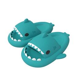 ChayChax Shark Sildes Slippers Damen Herren Kinder Hai Badelatschen Sommer Hausschuhe Badeschlappen rutschfeste Dusch Badeschuhe Strand Sandalen,Massage Blau,30/31 EU von ChayChax