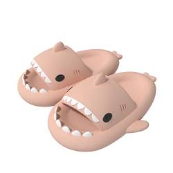 ChayChax Shark Sildes Slippers Damen Herren Kinder Hai Badelatschen Sommer Hausschuhe Badeschlappen rutschfeste Dusch Badeschuhe Strand Sandalen,Rosa,43/44 EU von ChayChax