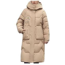 Trenchcoats für Frauen UK Langarm Body Warmer Baumwolle Jacke Plus Size Casual Langarm Cardigan 2023 Oberbekleidung Winterkleidung Outfits, khaki, 48 von Chdirnely