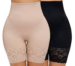 CheChury Damen Figurenformend Miederpants Miederhose Taille Shapewear Bauch Weg Anti Chafing Anti Rutsch Effekt Formt Sofort Unterhose mit Bein Hohe Taille Atmungsaktive Nahtlose Unterwäsche Shaping von CheChury