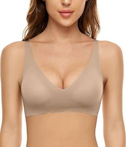 CheChury Schalen BH Push up Bustier Damen T-Shirt BH ohne Bügel Tops Bügelloser Soft Bra Schlaf Still Vollschalen BH Komfort von CheChury