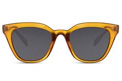 Cheapass Sonnenbrille Günstige Sonnenbrille vollständig recycelt klassische Damen-Sonnenbrille in Orange im Butterfly-Stil mit dunklen Gläsern für Damen UV400-geschützt von Cheapass