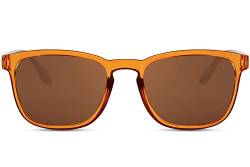 Cheapass Sonnenbrille Moderne Schlüsselloch Party- und Festivalbrille für Herren und Damen in orange, recycelter dünner Rahmen von Cheapass