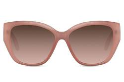 Cheapass Sonnenbrille Neueste Fashion Oversized Schmetterlingsrahmen in Pink mit lila Verlaufsgläsern UV400 geschützt für Damen 100% recycelt von Cheapass