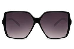 Cheapass Sonnenbrille XXL quadratisch Schmetterling Promi Fashion schwarze Schattierungen mit dunklen Verlaufsgläsern UV400-geschützt Frauen von Cheapass