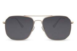 Cheapass Sonnenbrille coole Pilotenbrille Retro Gold Metallform mit dunklen Gläsern UV400 geschütztHerren von Cheapass